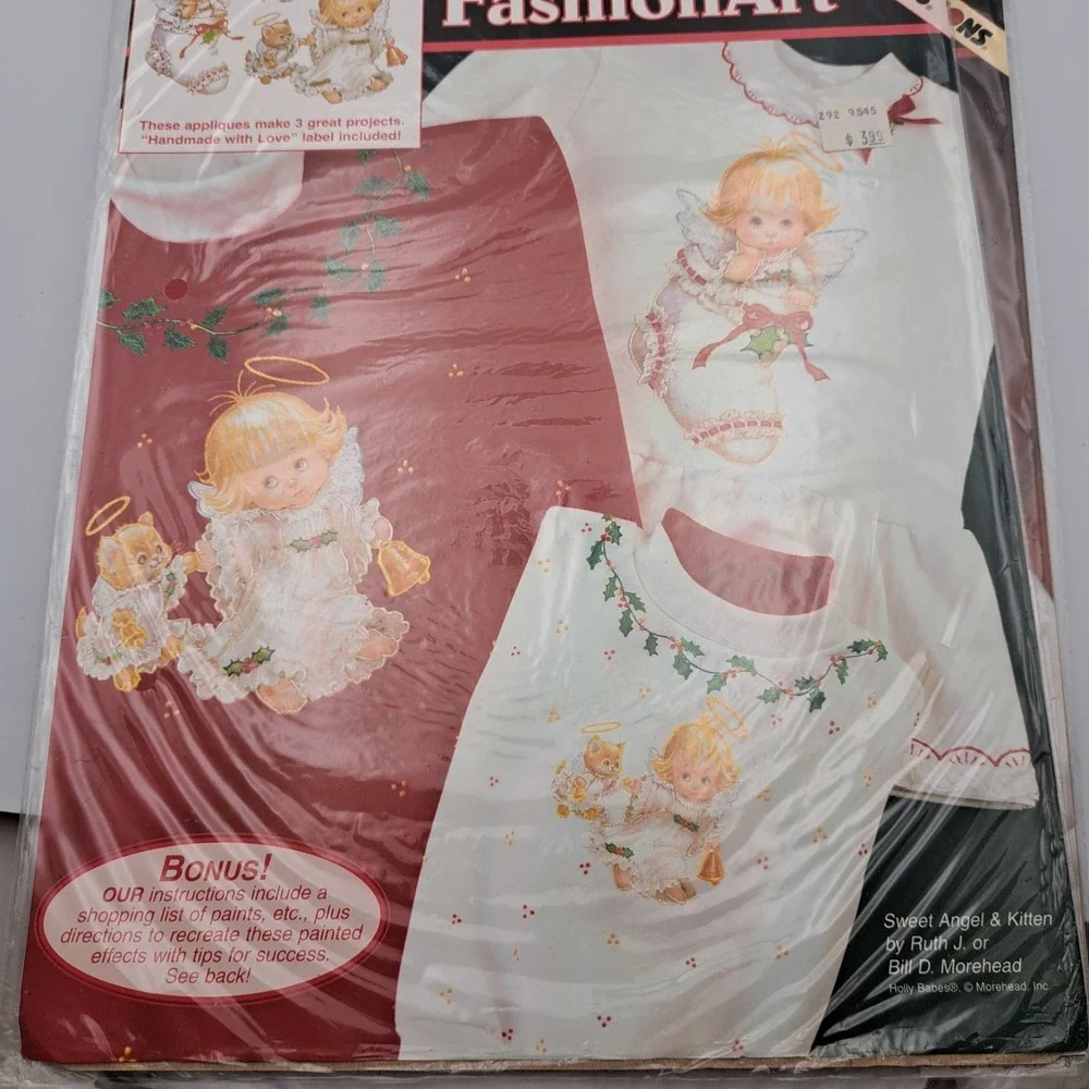 Dimensions Fashion Art Iron Ons Lot Of 7 Angels Christmas Granny Core